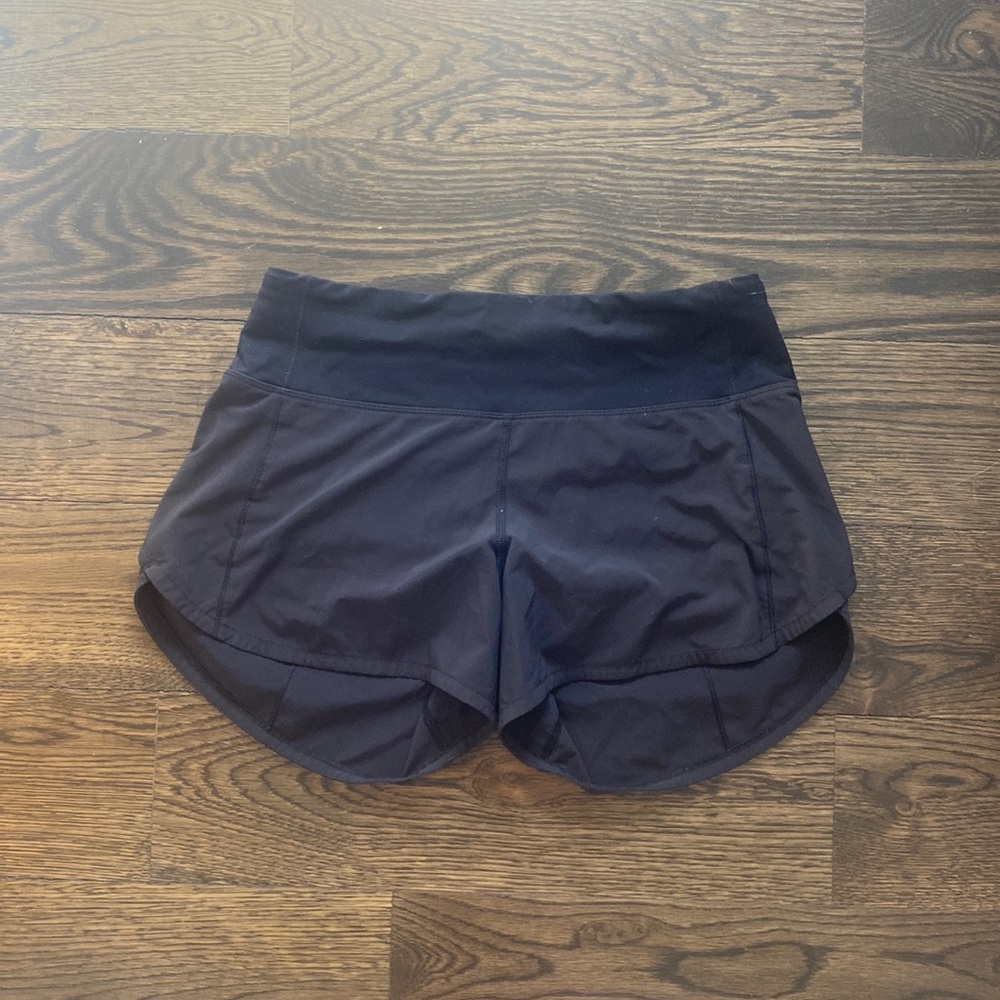Black Lululemon speed ups four inch